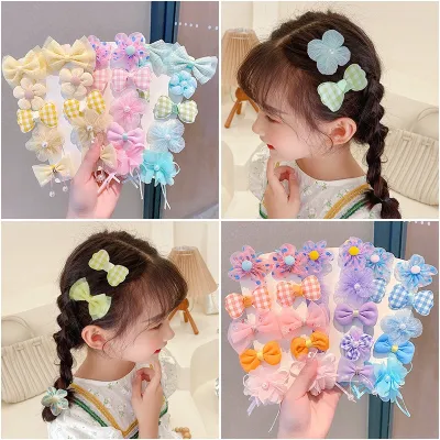 10 Pcs Flower Design Baby Hair Clip (1 Pata) 